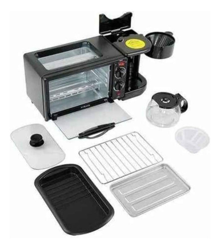 Desayunador 3 En 1 Horno Cafetera Sarten
