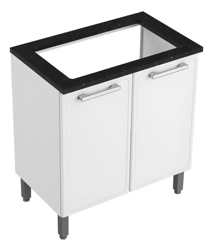 Balcão Cozinha Bertolini Para Cooktop De 05 Bocas - Branco
