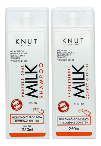 Kit Knut Tratamento Milk Shampoo 250ml Condicionador 250ml