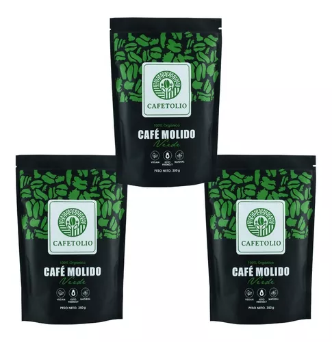 Cafe Verde Quema Grasa Molido Liporeductor Adelgazante 350gr 3U