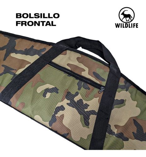 Imagen 6 de 10 de Funda Rifles Carabinas Wild Life 110 A 130 Cm Camu Bandolera