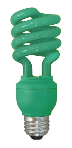 Lampara Espiral Color 20w Bajo Consumo E27 220v Verde