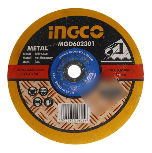 Disco De Desbaste Abrasivo 9''  6mm Metal Amoladora Esmeril