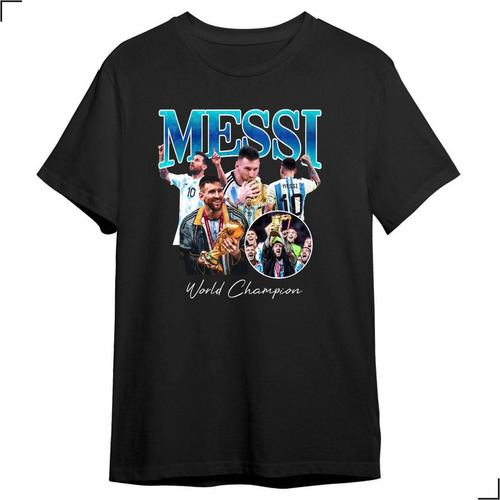 Camiseta Lionel Seleção Jogador Messi Graphic Futebol Campeã