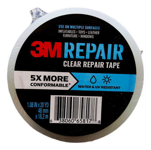 Tirro Cinta De Reparacion Resistente Al Agua Clear Tape 3m