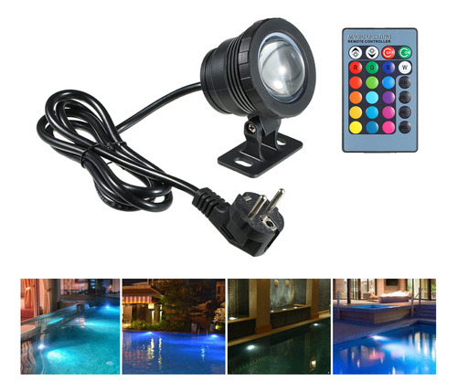 Lámpara De Piscina Rgb Ac85-265v Underwater Led 10w