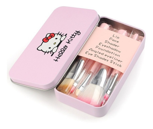 Set Brochas De Maquillaje Hello Kitty X7 Unidades