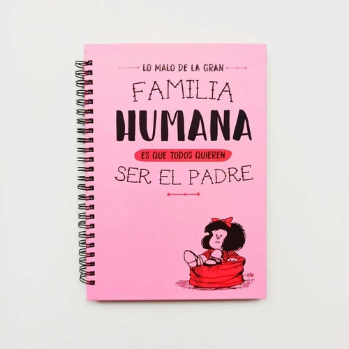 Imagen 1 de 3 de Cuaderno A5 Rayado Mafalda El Feminismo Rosa - Tapa Dura