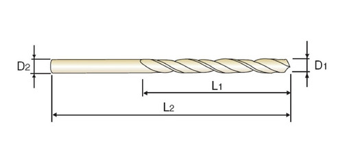 Broca Aço Rápido Hss 6,9mm 69x109mm Yg-1 D1105