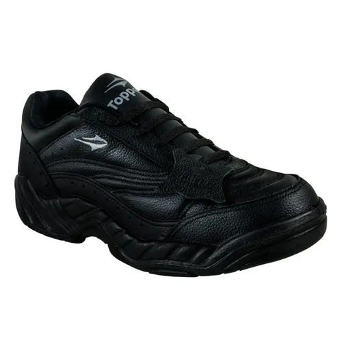 Zapatillas Topper Reforzadas Game Over Ii Negras De Cuero