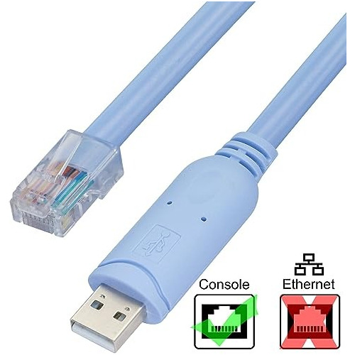 Cable Para Cisco 1.8m Usb A Rj45 Azul - Para