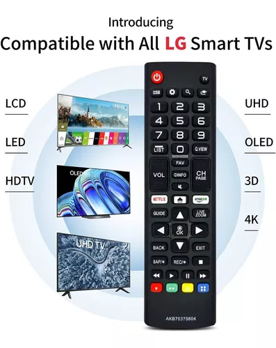 Control Remoto Para LG Smart Tv Con Netflix + Funda Y Pila