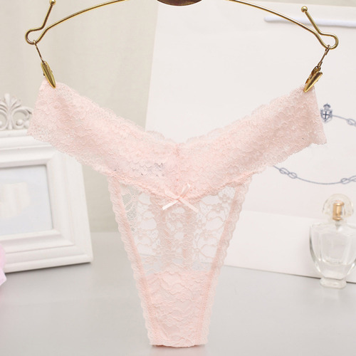 Tangas De Encaje Transparentes Y Transpirables Para Mujer De