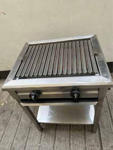 Parrilla Con Piedras Volcanicas En Acero Inoxidable A Gas