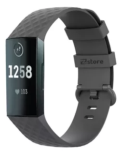Correa Compatible Con Fitbit Charge 3 Gris Oscuro
