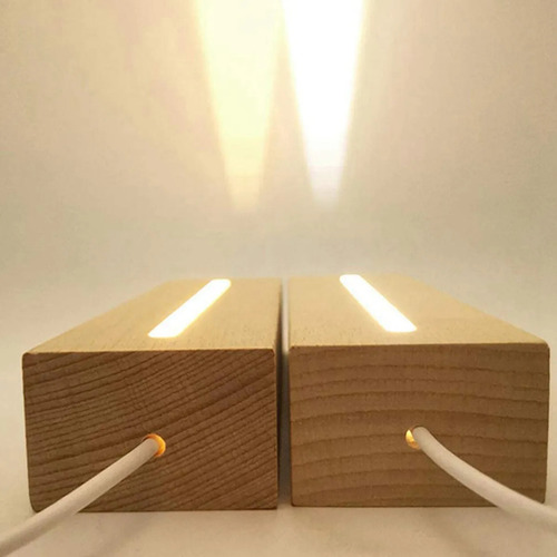 Base De Luz Rectangular De Madera, Base De Pantalla Led De M