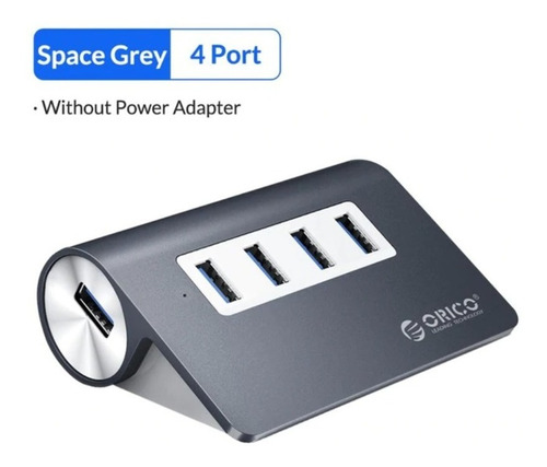 Imagem 1 de 4 de Hub Orico 4 Portas Usb 3.0 Macbook Apple Windows Aluminio