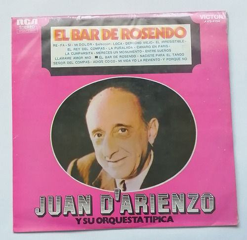 Juan D'arienzo - El Bar De Rosendo ( L P Ed. Uruguay)