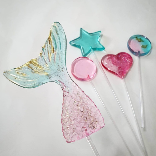 Molde De Silicone 108 - Pirulito De Cristal Estrela 6,5 Cm