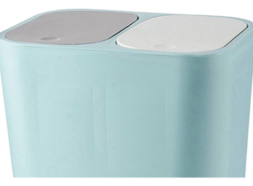 Cubo De Basura Doble Seco Y Húmedo Contenedor De Azul