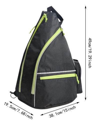 Mochila Pickleball Para Mujer, Bolso De Tenis Negro