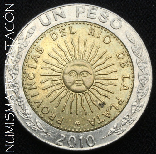 Moneda Argentina De 1 Peso 2010 - Cj 6.17