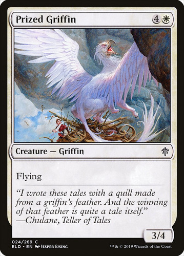 Carta Magic Prized Griffin Throne Of Eldraine Mtg