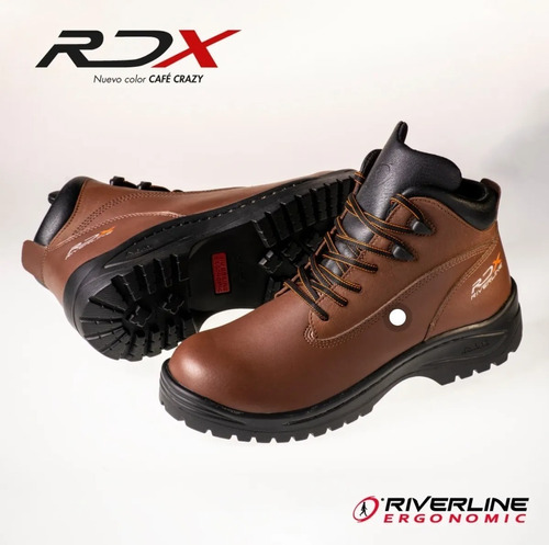 Bota De Seguridad Riverline Rdx Negro Y Cafe