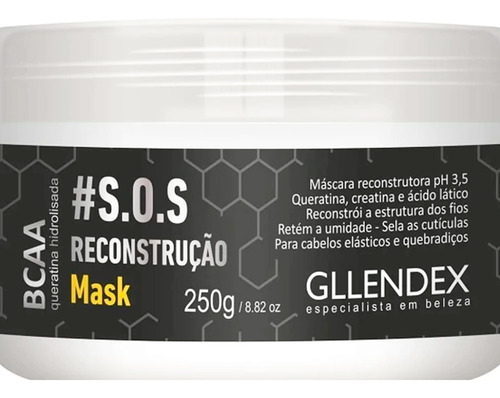 Gllendex Bcaa Queratina Mascara Reconstruccion Pelo 250gr