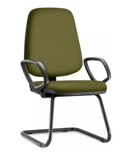 Cadeira Fixa Job Alta Frisokar Continua Com Braços Verde C32