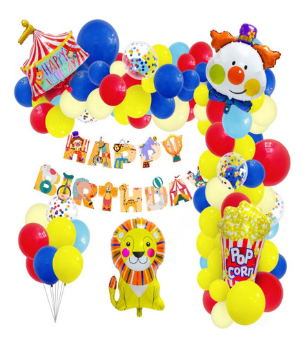 Globos De Cumpleaños Circo Decoración De Fiesta ***circus***