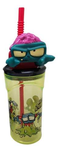 Vaso Con Figurin 3d Con Tapa Y Sorbete Personajes Surtidos Color Ultra Zombies