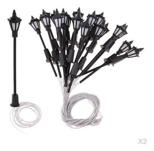 Lanternas Em Miniatura Modelo 40x Ho Oo Luzes Escala Leds