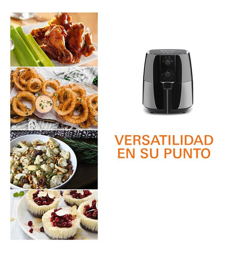 Imagen 7 de 7 de Freidora Eléctrica De Aire Elite Gourmet De 3.7 L Pack Con 2