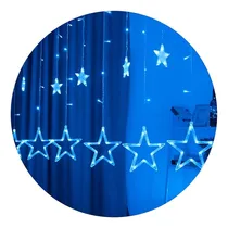 Comprar Luces Navidad Luces Azules Navideñas Cortina De Luces Led Decoracion Luces Navideñas Cortinas Decoracion Navideña Luces Led Adornos Navideños Luces Decorativas Qatarshop Cascada Luces