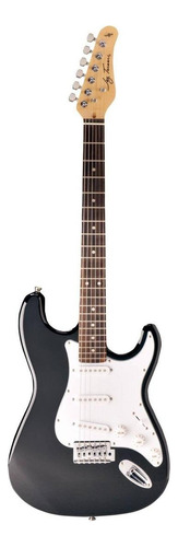 Guitarra eléctrica Jay Turser JT-300 double-cutaway de madera maciza black brillante con diapasón de palo de rosa