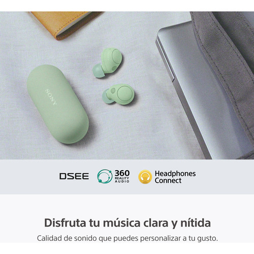 Audífonos Noise Cancelling In Ear Inalámbricos Wf-c700n Color Verde