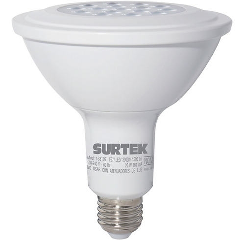 Foco Led Par38 20w Luz Calida 153107 Surtek Color de la luz Blanco 110V