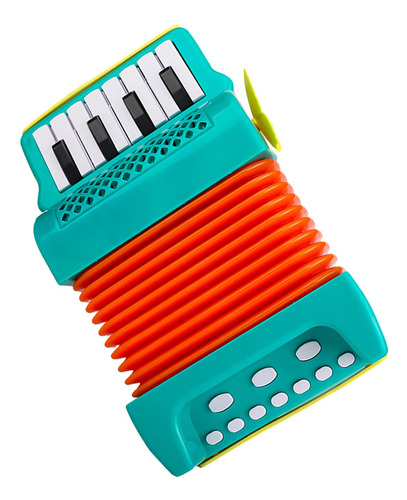 Acordeón De Piano Bajo De 10 Teclas Y 8 Instrumentos Verde