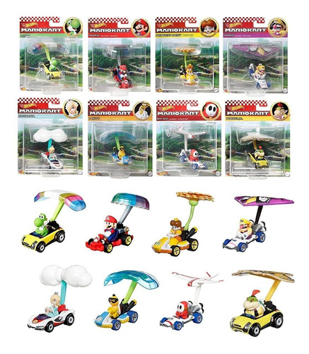 Carritos Hot Wheels Mario Kart Planeadores Mario Escala 1:64