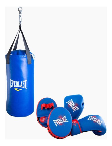 Kit De Boxeo Nevatear Azul 55 Cm.  + Pack Everlast