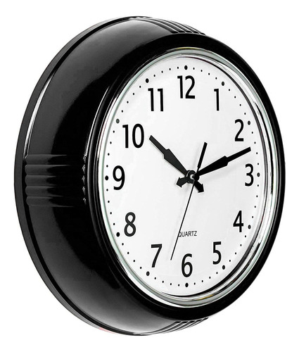Reloj De Pared Bernhard Products, De 24 Cm ,color Negro