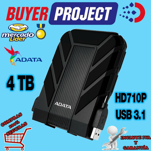 Disco Duro Externo 4tb Adata Hd710p 2.5'' Usb 3.2 Antigolpes