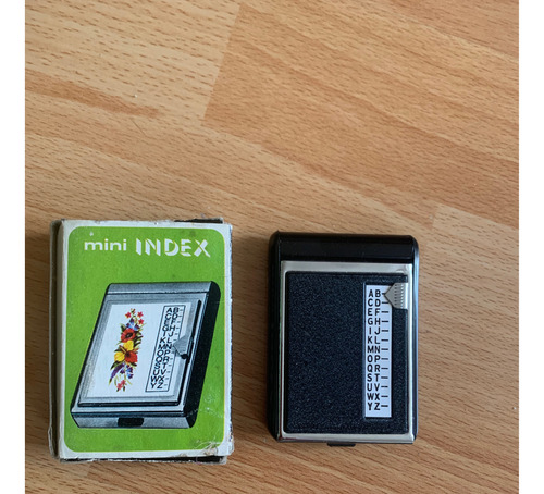 Mini Index Agenda Metálica Retro 80s En Caja Sin Uso