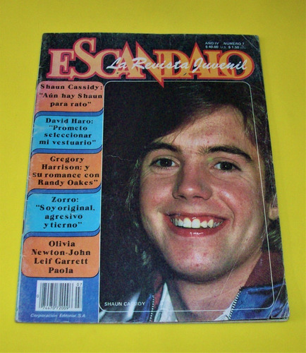 Shaun Cassidy Revista Escandalo Olivia Newton John 