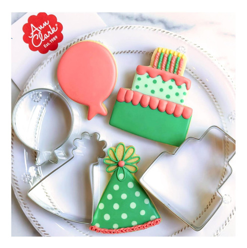 Cortadores De Galletas De Cumpleaños 3-pc Set Hecho En Ee