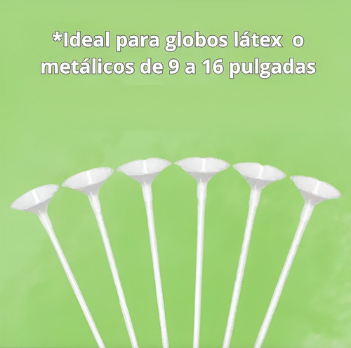 100pcs Popotes Porta Globo Base Burbuja 42cm Fiesta Evento