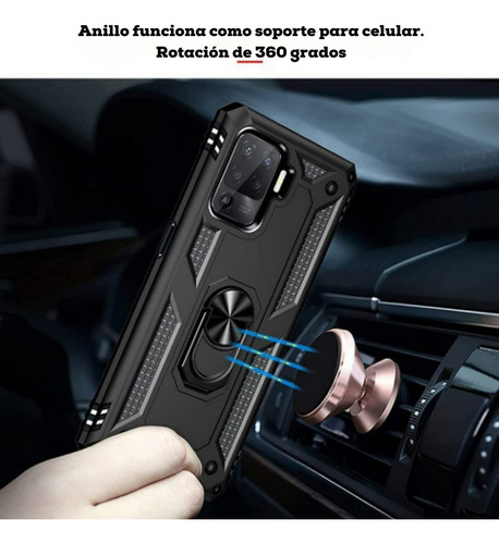 Funda Uso Rudo Anillo Magnetico For Oppo