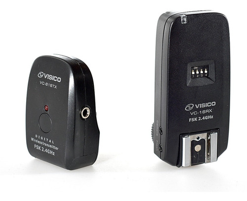 Imagen 1 de 10 de Kit Emisor + Receptor Radio Visico P/ Flash Estudio O Zapata
