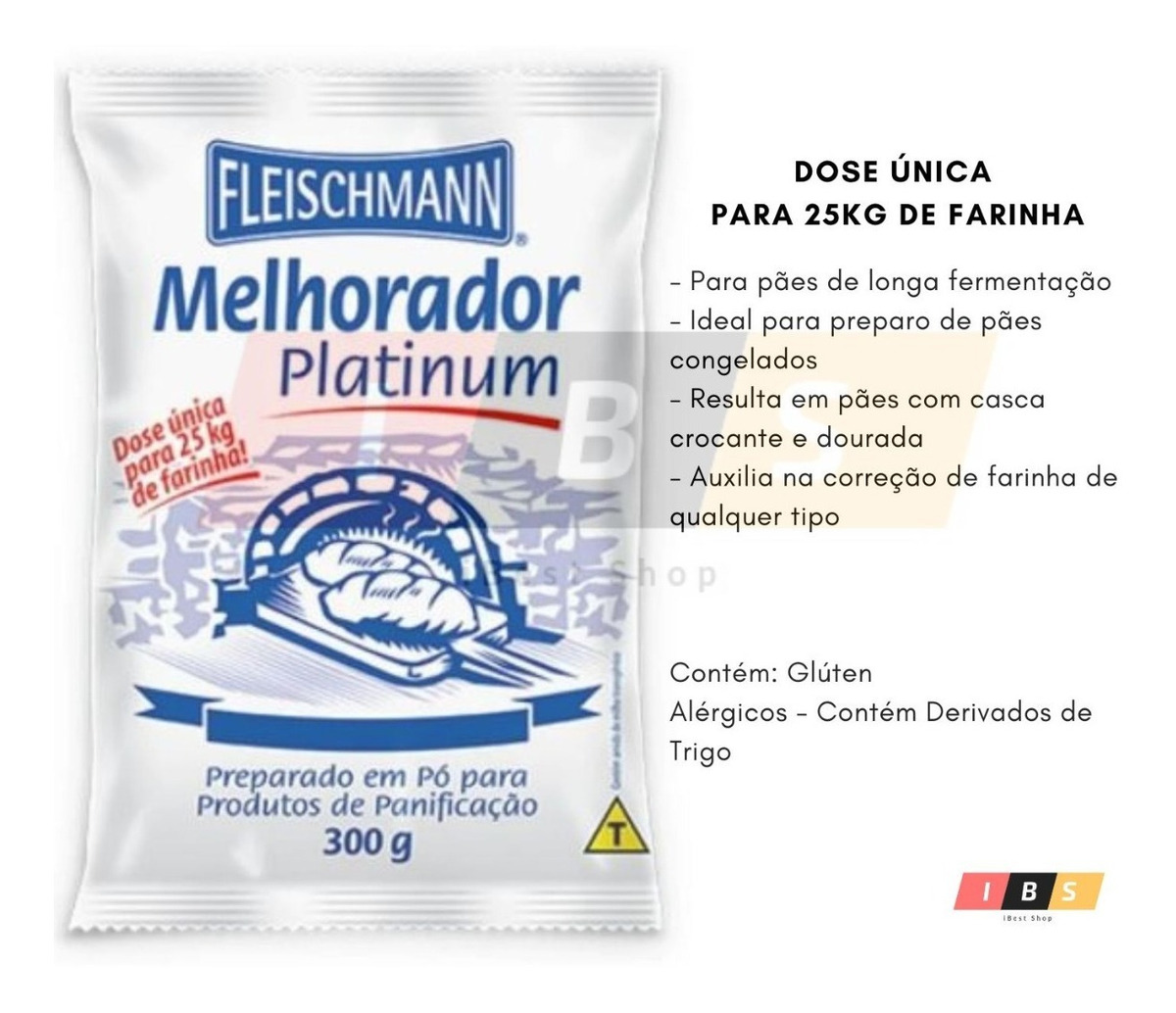 Como Substituir O Melhorador De Farinha Kit 5 Melhorador De Farinha Fleischmann Panificação 300g | Mercado Livre
